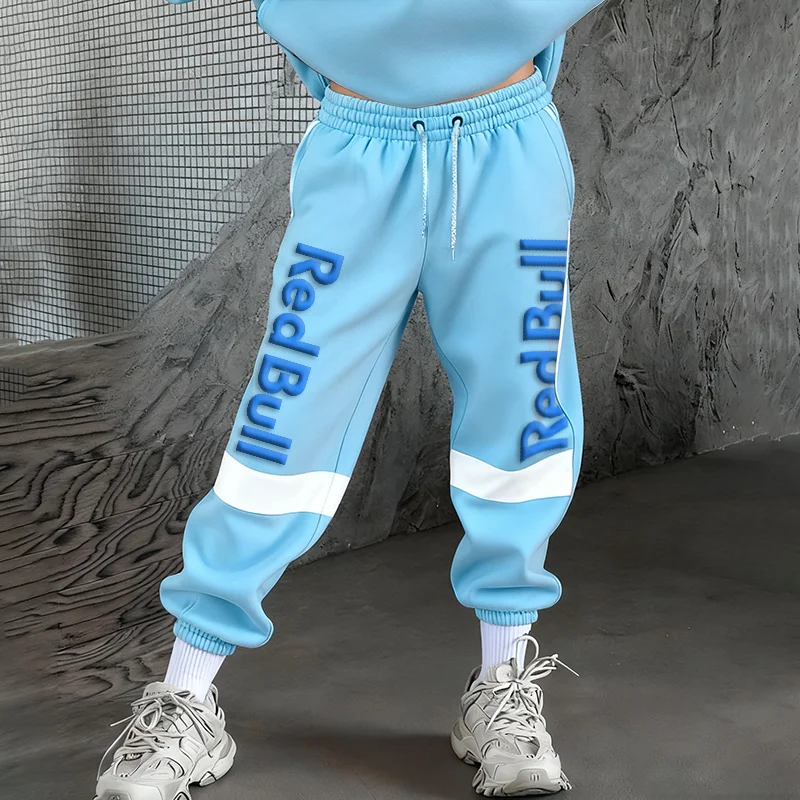 Women's Loose Casual Racing Print Sweatshirt Pants