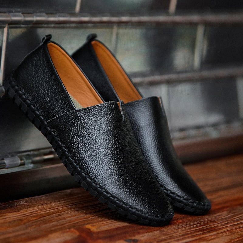 Nine o'clock Hot Sale Men's Genuine Leather Loafers Quality Casual Flats Driving Shoes Luxury Breathable Light Handmade Footwear