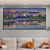 (Big Size)Snow Mountain River-Full Square Diamond Painting 80*40CM