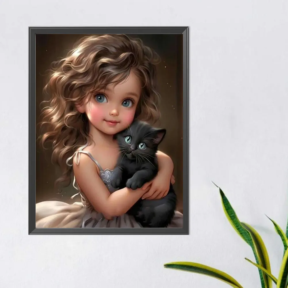 Full Round Diamond Painting 40*50cm - Sweet Cool Girl