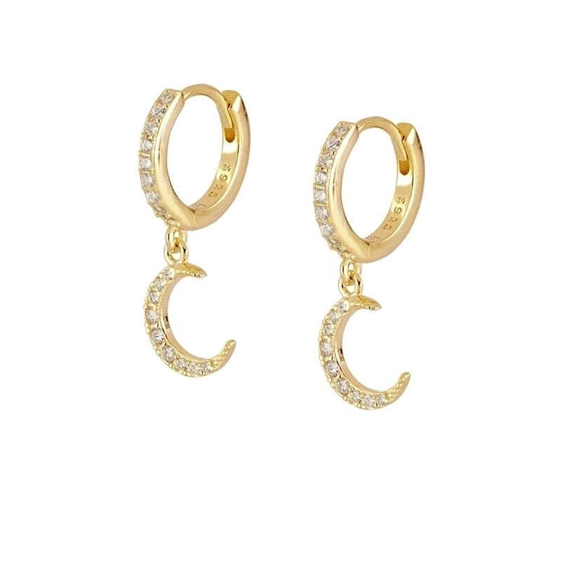1 Pair Casual Minimalist Geometric Plating Inlay Copper Zircon 18k Gold Plated Hoop Earrings Ear Cuffs Ear Studs