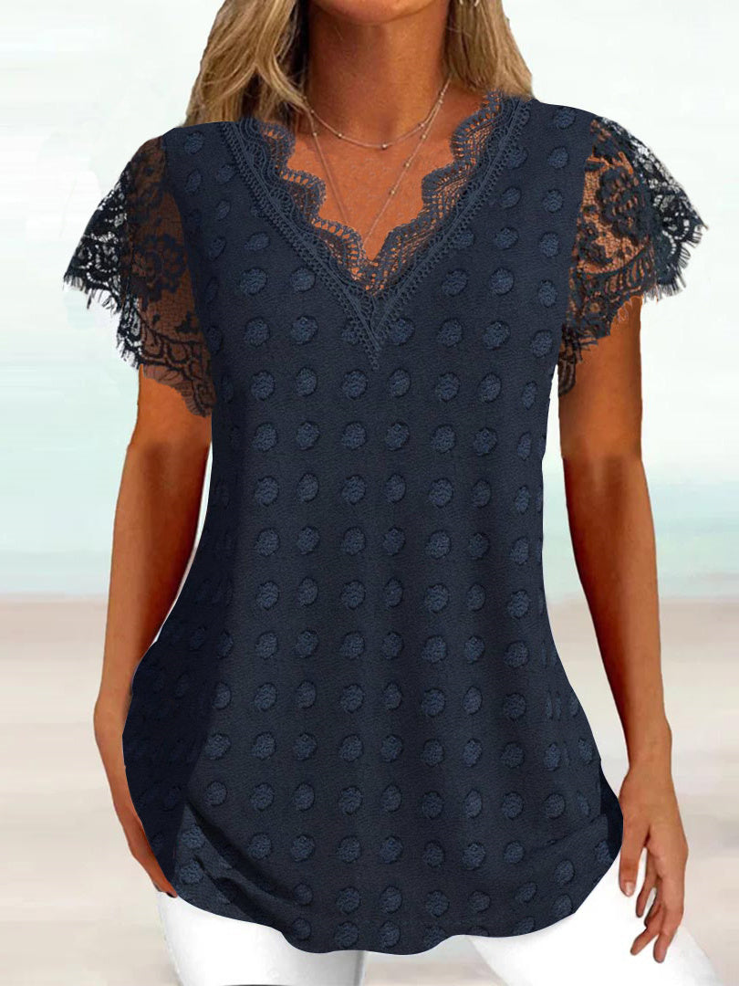 Women Long Sleeve V-neck Graphic Floral Printed Top