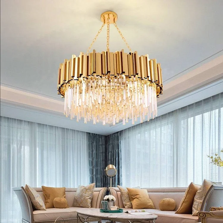 Modern Gold Round Gio Crystal Chandelier For dining room