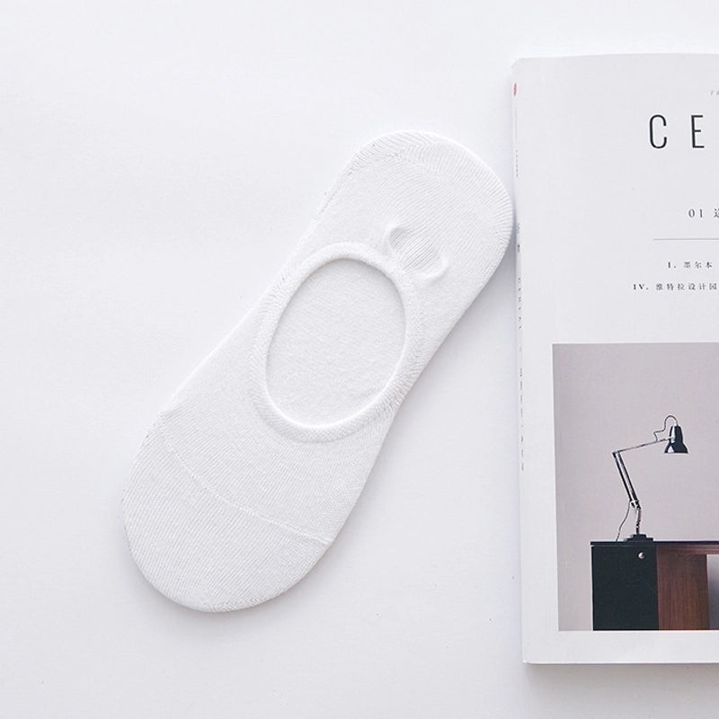 Men’s Casual Solid Color Cotton Jacquard Ankle Socks A Pair