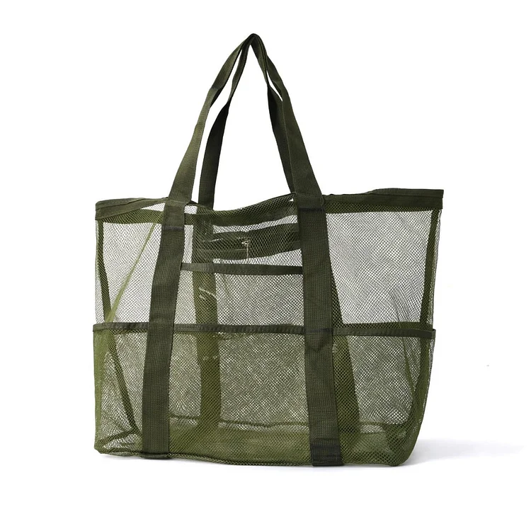 One Shoulder Mesh Beach Bag