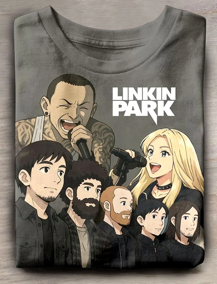 Teecade Teecade Linkin Park Seven People Comic T-shirt