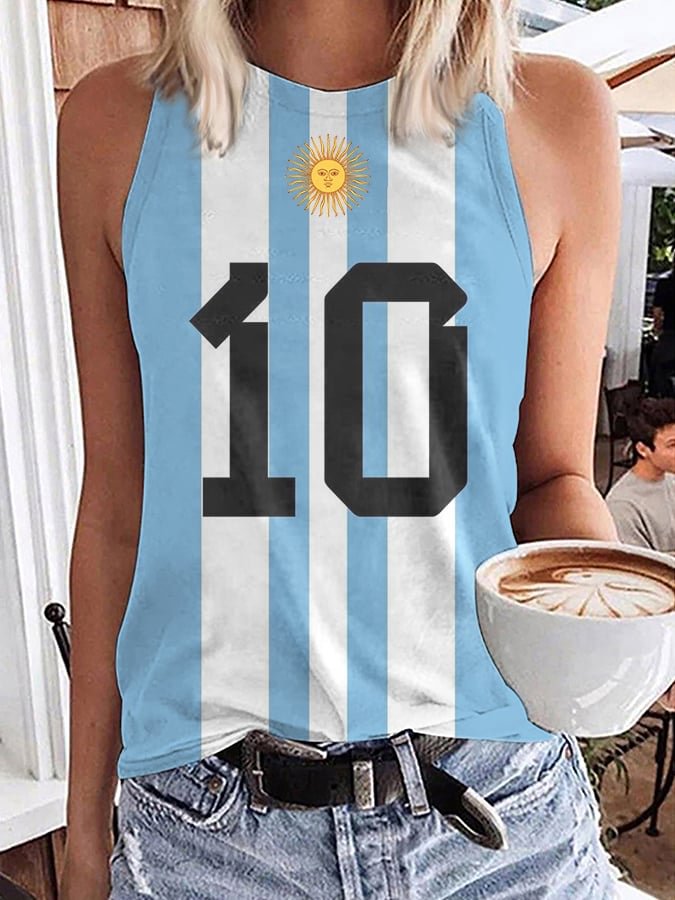 Women's Argentina National Football Team Print Tank Top