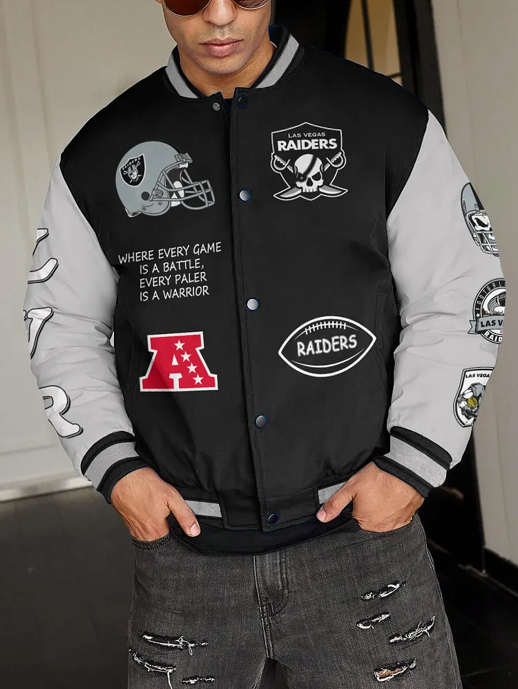 Las Vegas Raiders  National Football League 2024 Make Your Mark Unisex Varsity Jacket