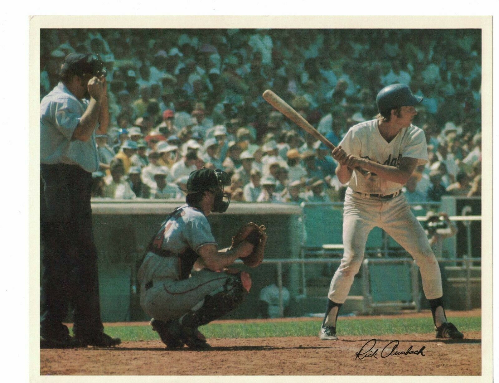 Rick Auerbach Los Angeles Dodgers 1970s Team Issue 8x10 Baseball Photo Poster painting AO