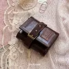 M5 Tri-fold Loose-leaf Notebook - Retro Long Leather Notebook