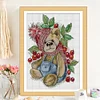 (Small Size)[Brand]Berry Bear - 14CT Stamped Cross Stitch - 22*32cm - Animal