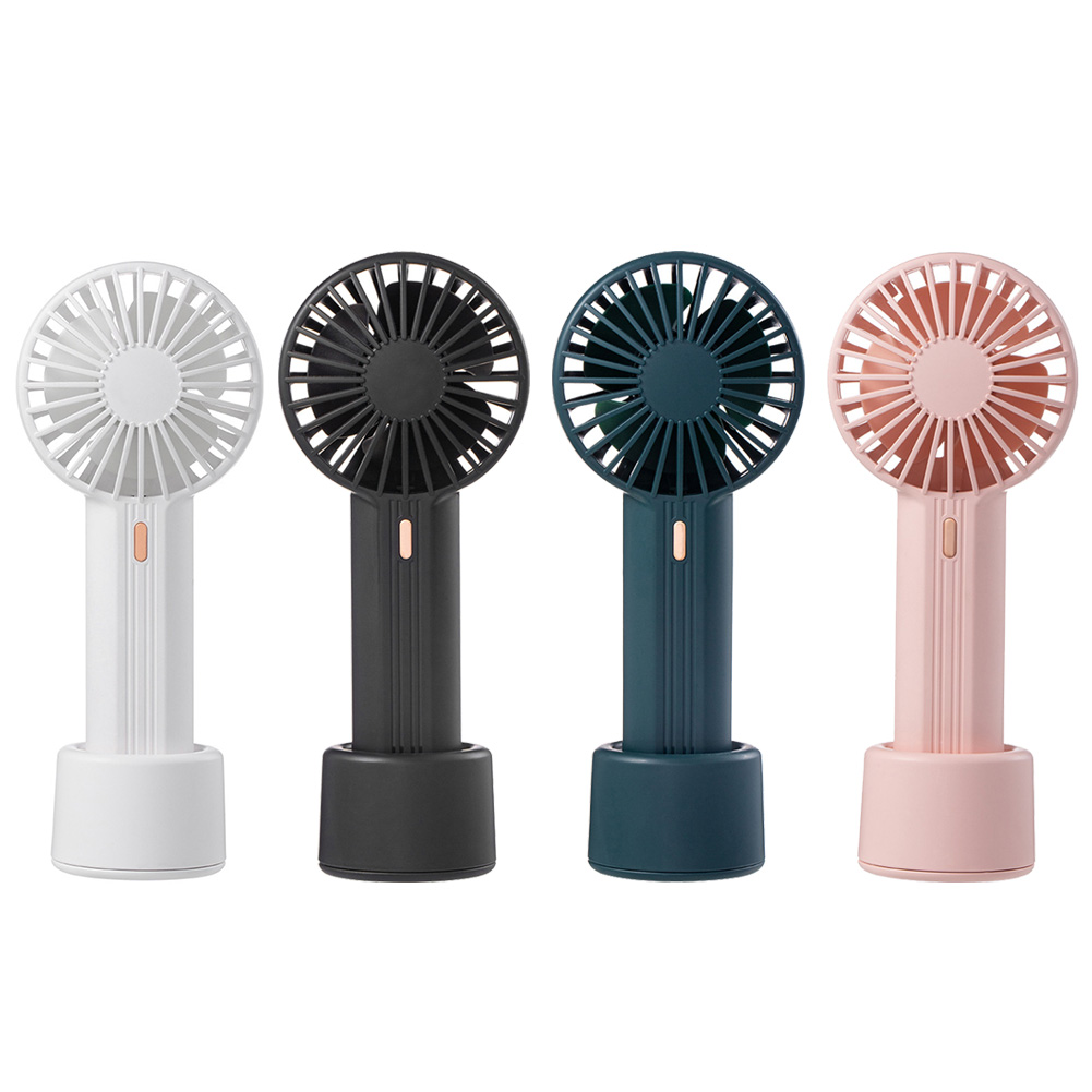 

Portable Mini Handheld Summer Silent Travel Cooling Fan with Base Lanyard, Pink, 501 Original
