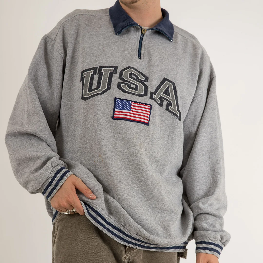 Vintage Speedo USA Quarter Zip 1996 Sweatshirt-barclient