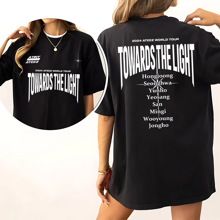 ATEEZ 2024 World Tour Towards The Light: Will To Power Name Printed T-Shirt