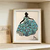 Girl Bouquet Special Shaped 5D DIY Partial Drill Diamond Painting Kits for Adults Beginners Home Decor Diamonds Dots Gem Art 7.87x9.84inch