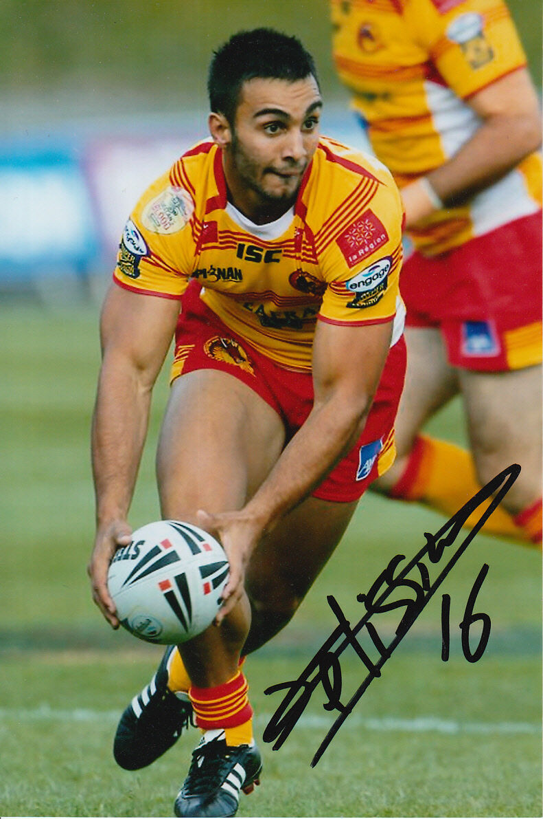 CATALANS DRAGONS HAND SIGNED ELOI PELISSIER 6X4 Photo Poster painting 1.