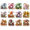 Gnome DIY 2D Flat Acrylic Diamond Painting Ornaments Kits Special Shaped Crystal Diamond Art Painting Tabletop Ornaments Single Sided Home Office Decor