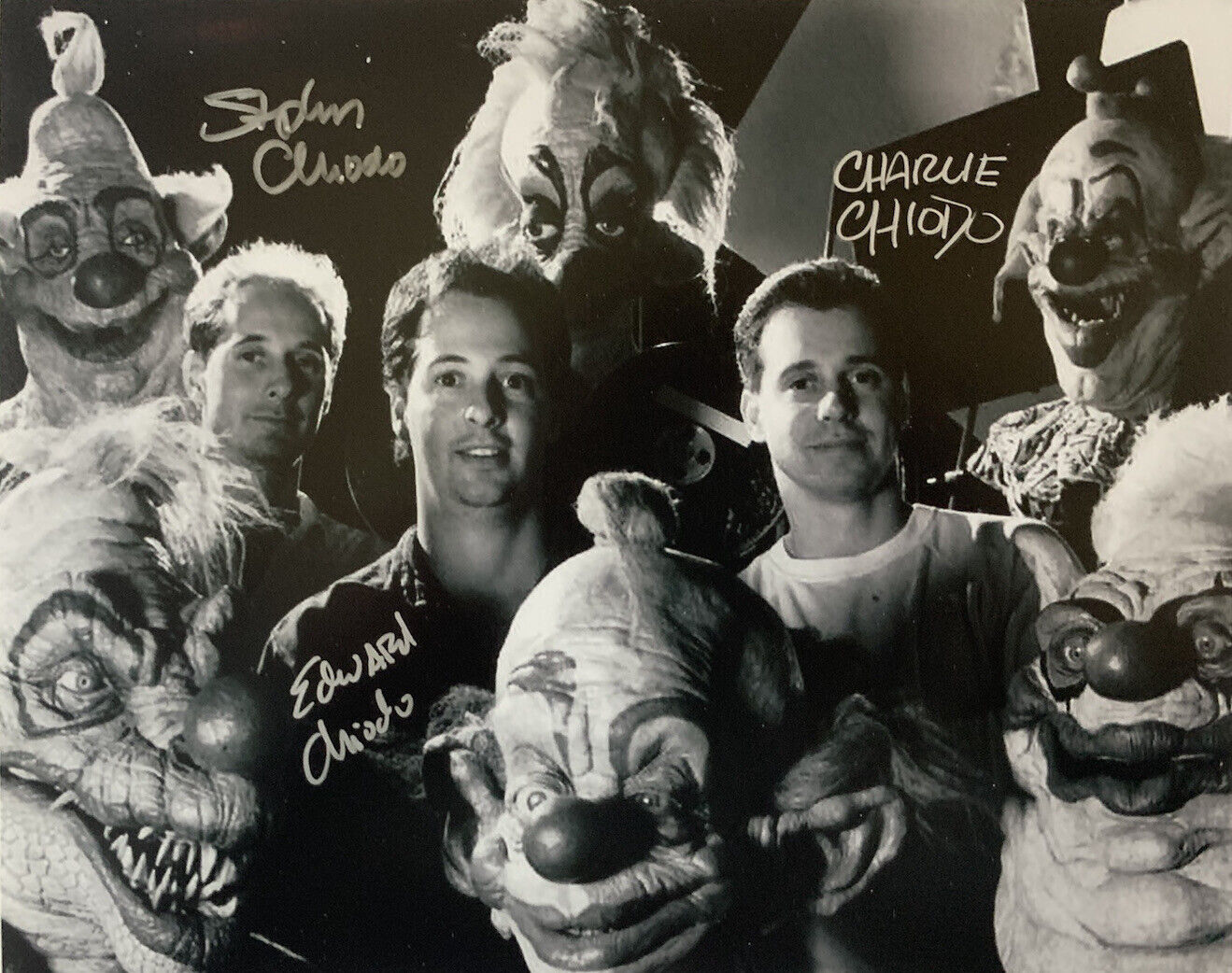 CHIODO BROTHERS HAND SIGNED 8x10 Photo Poster painting KILLER CLOWNS MOVIE AUTOGRAPH RARE COA