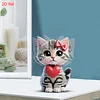 2D Flat DIY Cat Acrylic Shaking Head Diamond Painting Tabletop Ornaments Kit