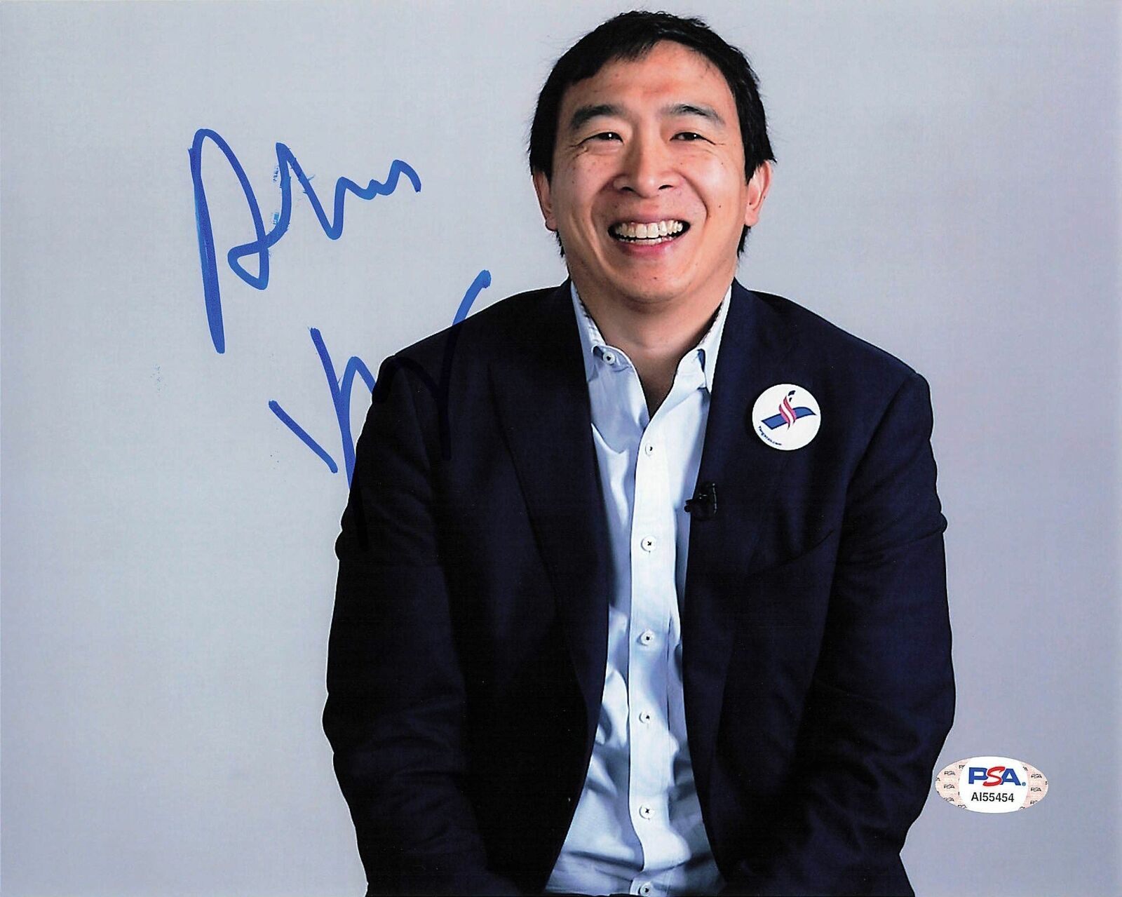 ANDREW YANG signed 8x10 Photo Poster painting PSA/DNA Autographed