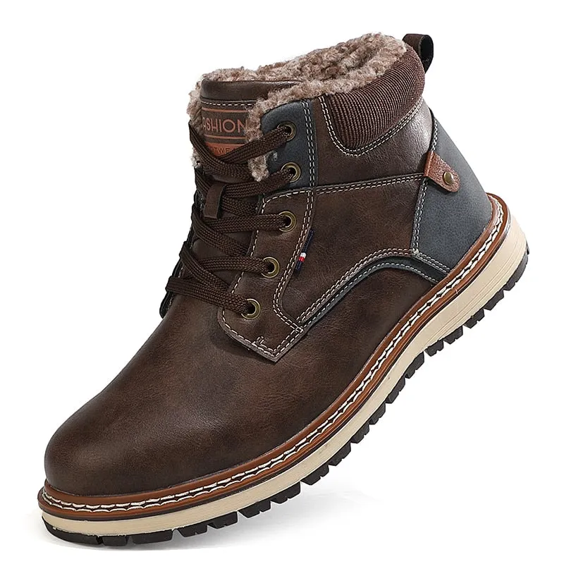 2021 New Snow Boots Protective and Wear-resistant Sole Man Boots Warm and Comfortable Winter Walking Boots Big Size 46 Zapatos