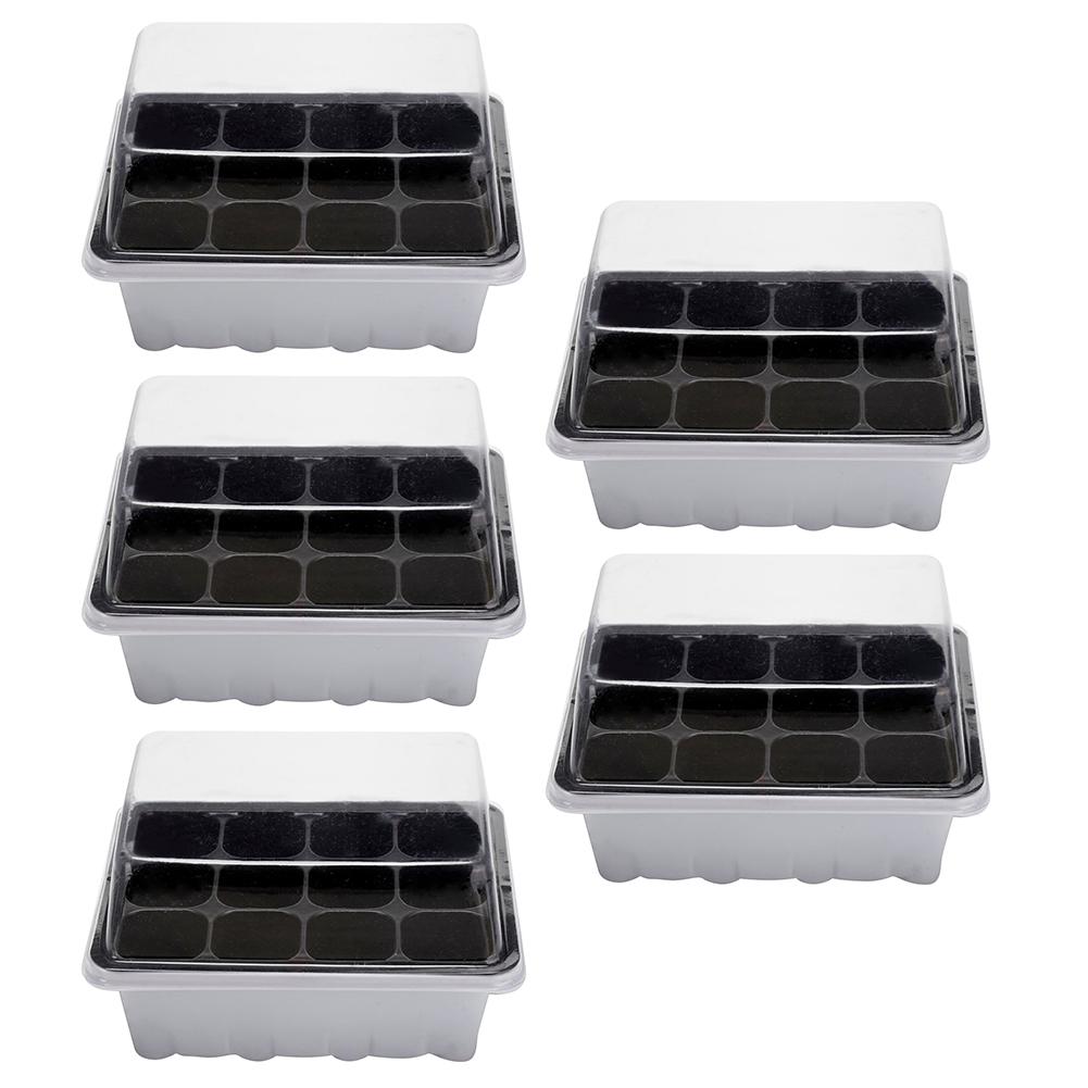 

12 Cells Garden Planter Seedling Pot Nursery Plant Seed Tray, Black, 501 Original