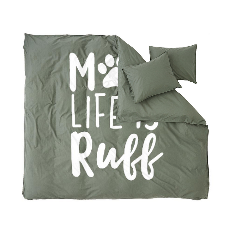 Mom Life Is Ruff, Dog Duvet Cover Set