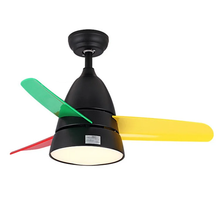 Modern Upgrade 3-color Adjustable Light Ceiling Fan Ultra Silent for Kids Room - Appledas