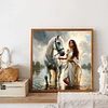 Diamond Painting-DIY Full Round Drill Girl And Horse