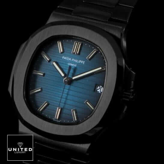 Patek Philippe Geneve Blue Dial 5711 Replica black background