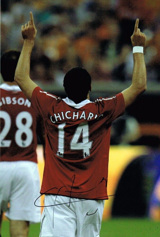 Chicharito - Javier Hernandez SIGNED Manchester United 12x8 Photo Poster painting AFTAL