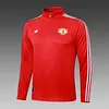 2025/2026 Manchester United Half-Pull Training Suit Red Football Shirt 1:1 Thai Quality