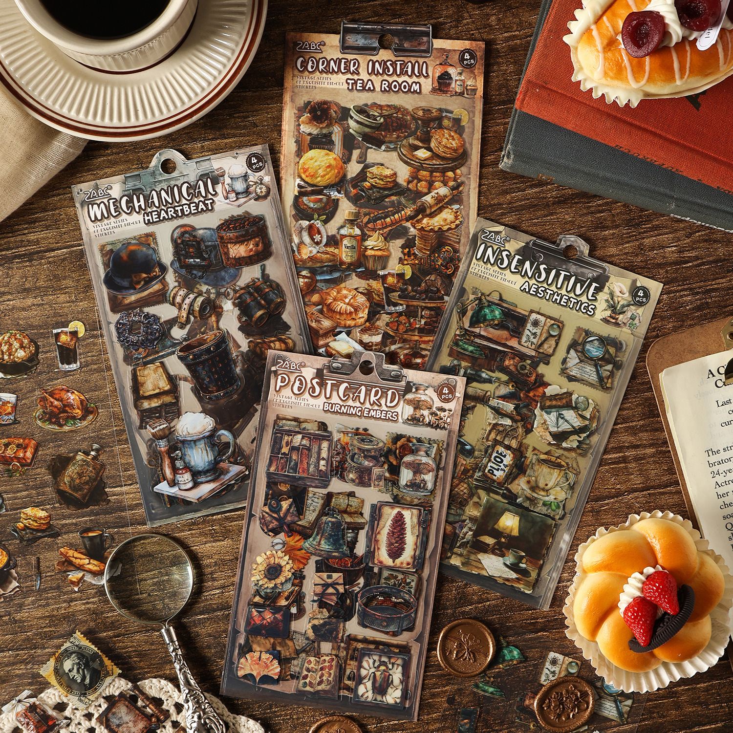 PET 스티커 - 빈티지 씽즈 시리즈 레트로 푸드 기계 아이템