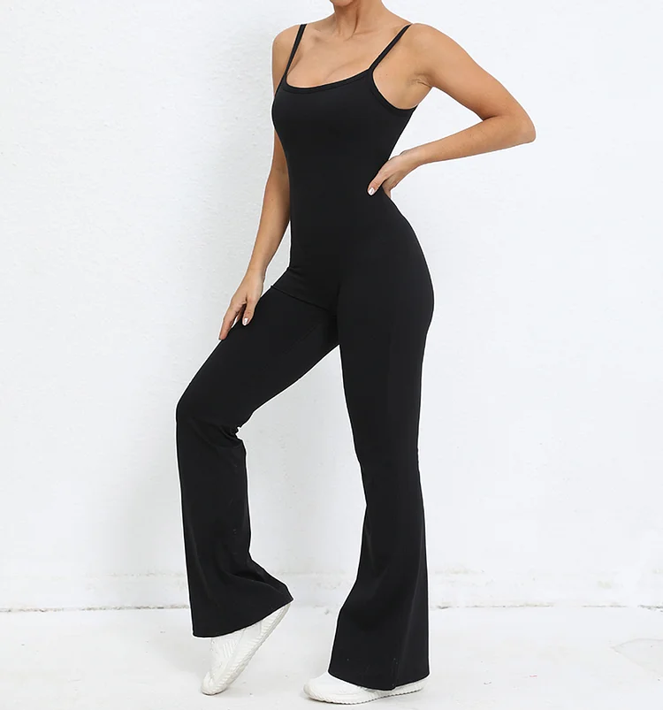 PASUXI Womens Workout Yoga Jumpsuits Rompers - One Piece Seamless Unitard Leggings Spaghetti Strap Bodysuit Gym huanwei