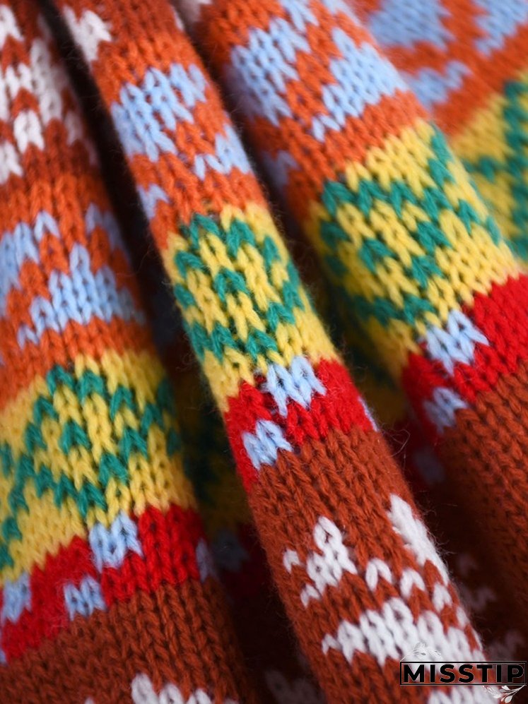 Christmas Elk Pattern Scarf