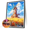 Diamond Painting -DIY Round Drill Mountain Windmill(40x50cm)