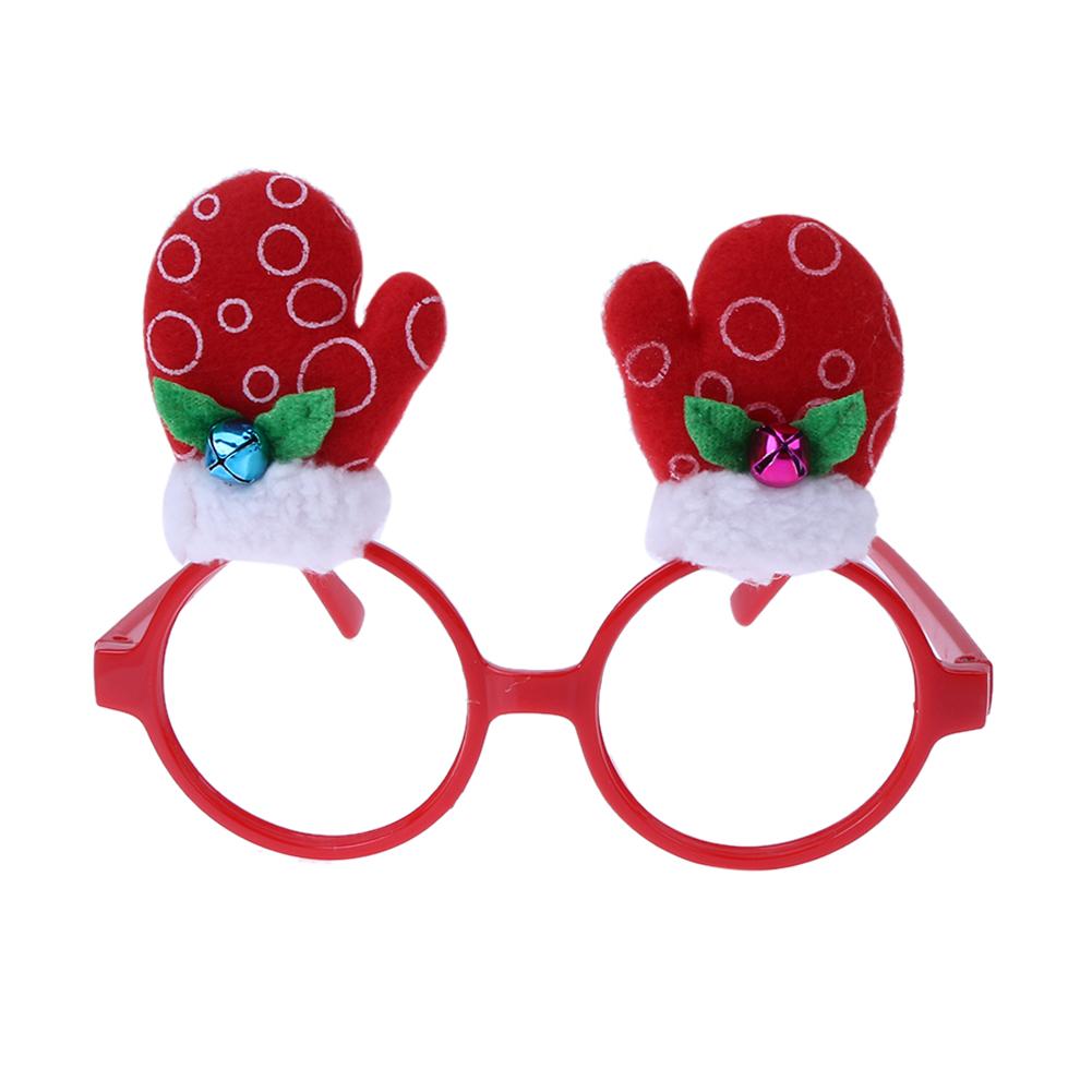 

Funny Christmas Present Red Gloves Glasses Christmas Party Makeup Props, 501 Original
