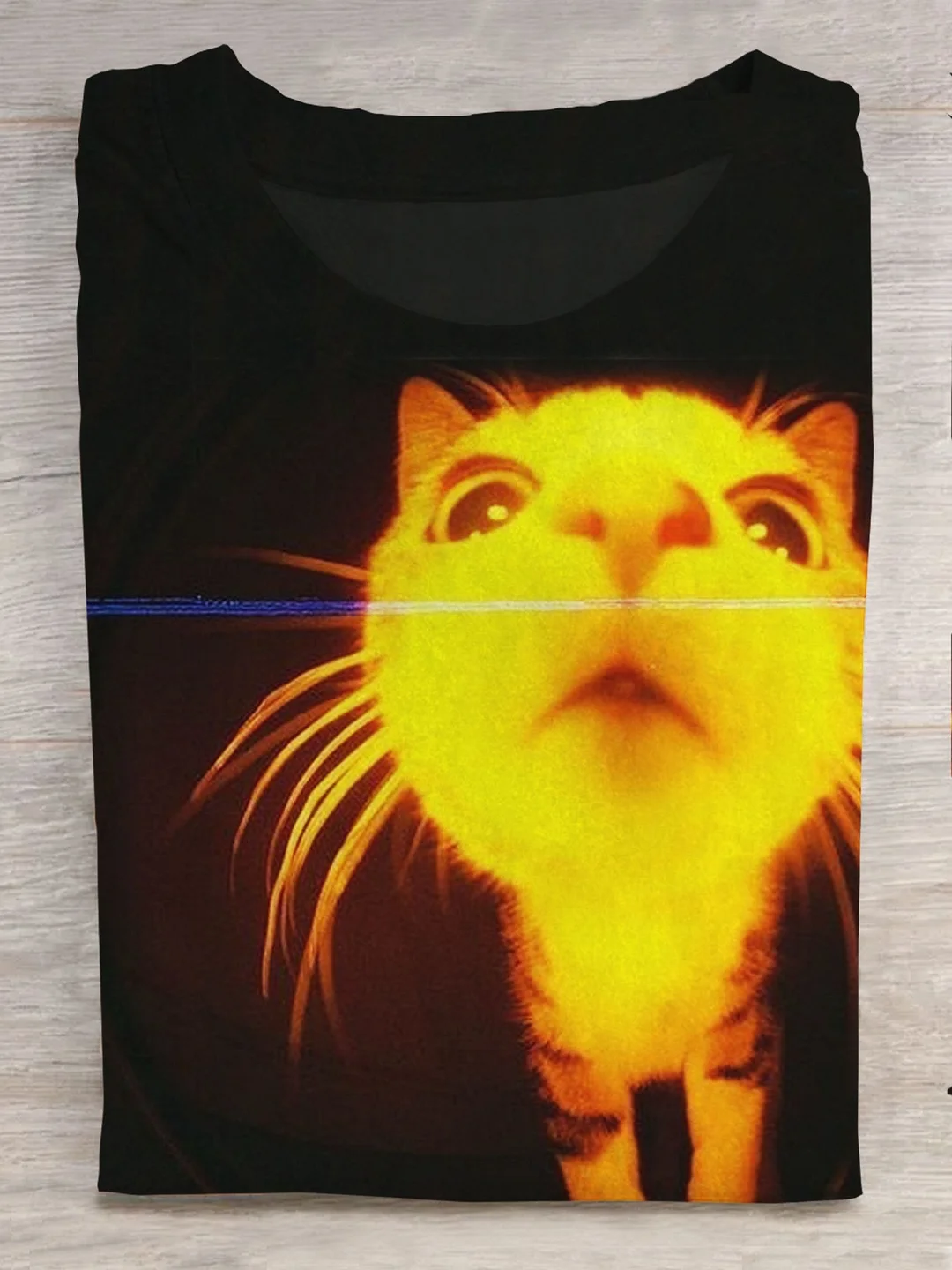 Eagerlys Funny Cat Art Printed T-shirt Eagerlys