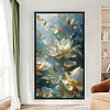 Lotus-11CT Stamped Cross Stitch 40*70cm/15.75*27.56in(Big Size)