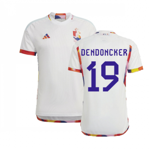 Maillot Belgique Leander Dendoncker 19 Extérieur Coupe du monde 2022