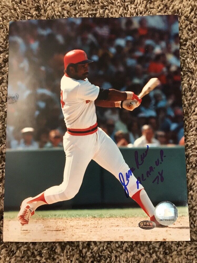 JIM RICE REDSOX MVP GTSM/COA SIGNED 8X10 GLOSSY Photo Poster painting INSCRIBED AL MVP 78