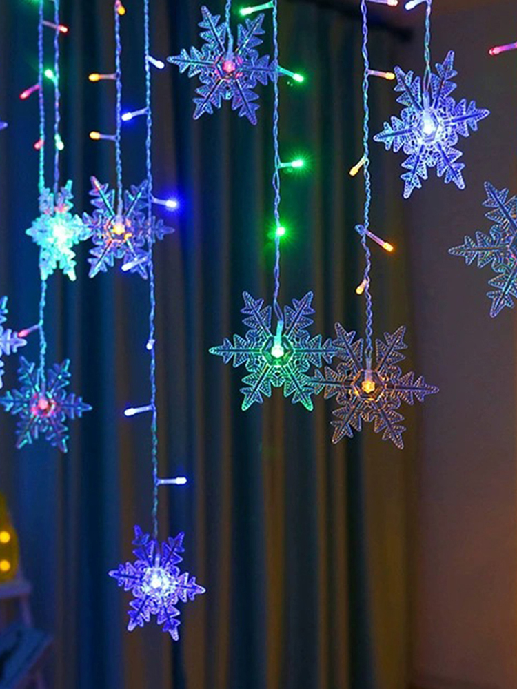 String Light Fairy Garland Curtain Christmas Snowflake Home Decorative Lamp от Cesdeals WW
