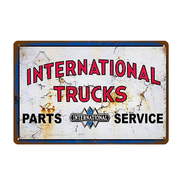 Service de pièces de camions - Enseigne Vintage Métallique/enseignes en bois - 20*30cm/30*40cm
