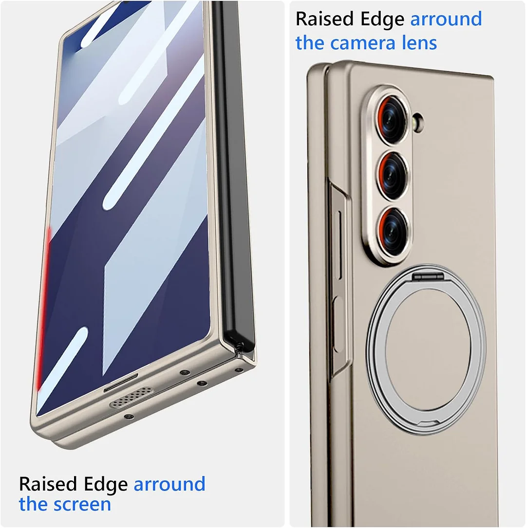 Compatible with Samsung ZFold7/6 mobile phone case 5/4 external 360 rotating bracket magnetic wireless charging ultra-thin protective cover