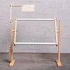 (US Local)Wooden Cross Stitch Frame Height Adjustable Embroidery Floor Stand Rack (S)