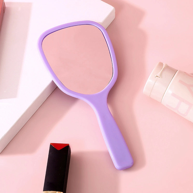 Mirror Hand-held Makeup Mirror Girls Makeup Beauty Dressing Mirror Portable Portable Handle Diy Small Mirror