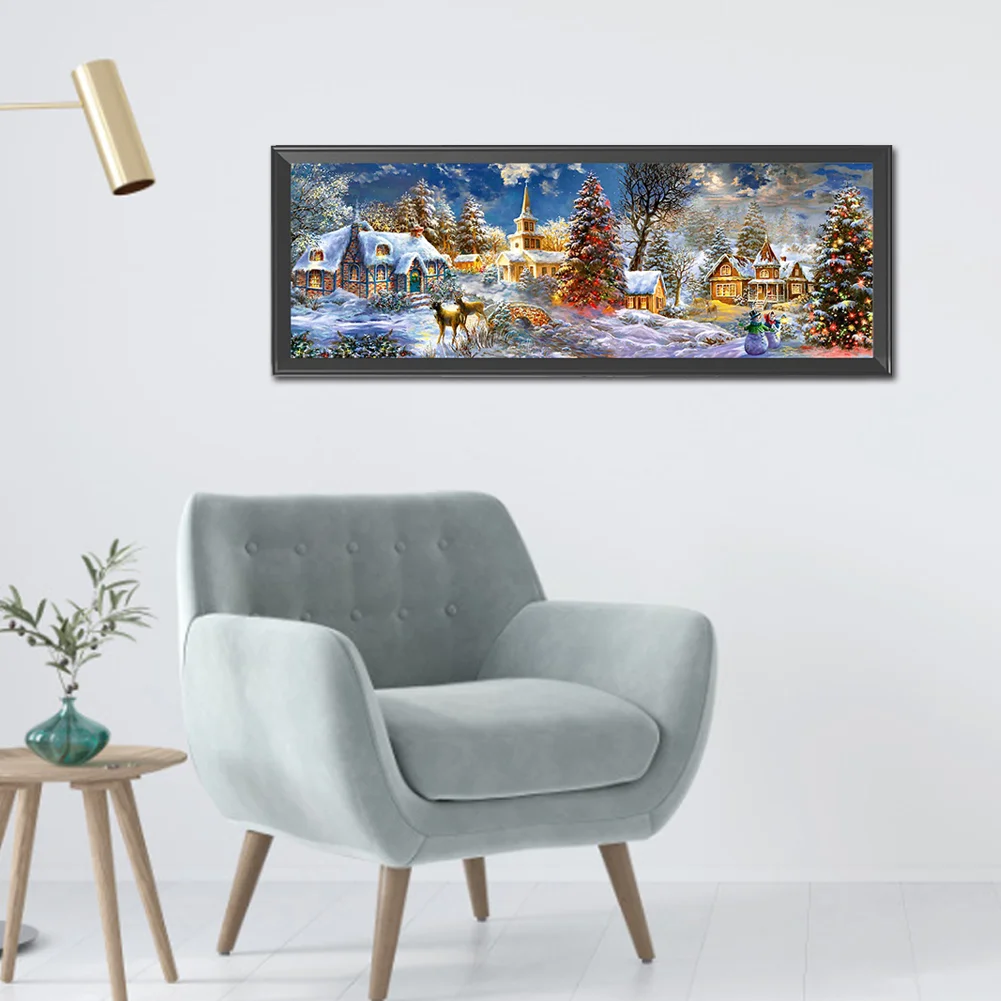 Diamond Painting - Full Round Drill - Christmas Town(90*30cm)