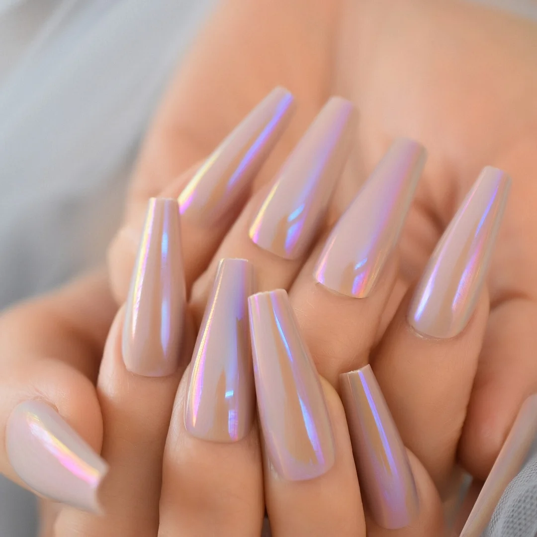 Grid Colorful Pre Designed Press On Nails 2021 Full False Nails Tips Cover Fingernails Supplies For Professionals Gel X Tips Set-Nail Inspo