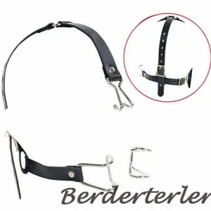 pornhint Pornhint Open Mouth Bite Gags with Nose Clip Head Restraints Harness Straps Cosplay