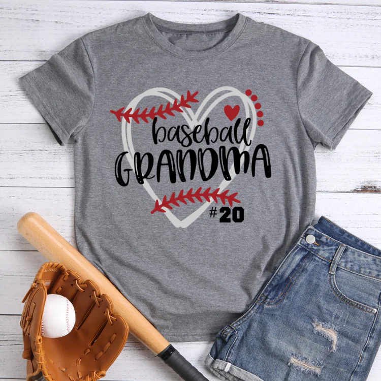 AL™ Custom Number Baseball Grandma T-shirt Tee -013431-Annaletters